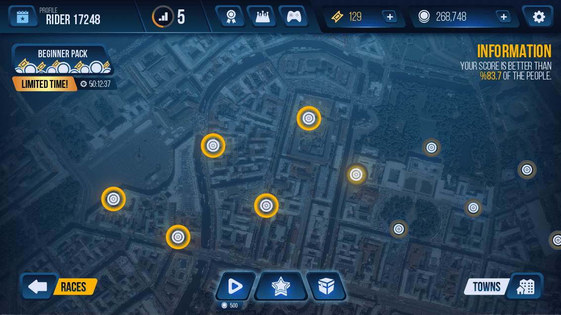 Mobile Motorcycle Game UI Design – Unity Asset