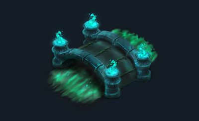 Underworld Theme Stylized Isometric Concept Art
