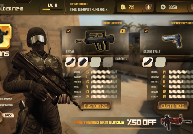 Mobile FPS Game UI Design – Unity Asset