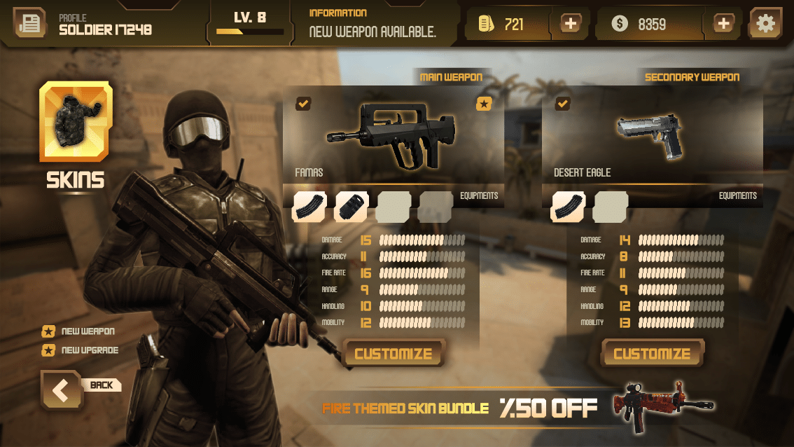 Mobile FPS Game UI Design – Unity Asset
