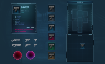 Project Black Binder HUD Concept – Sci-fi RPG