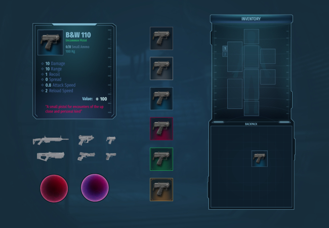 Project Black Binder HUD Concept – Sci-fi RPG